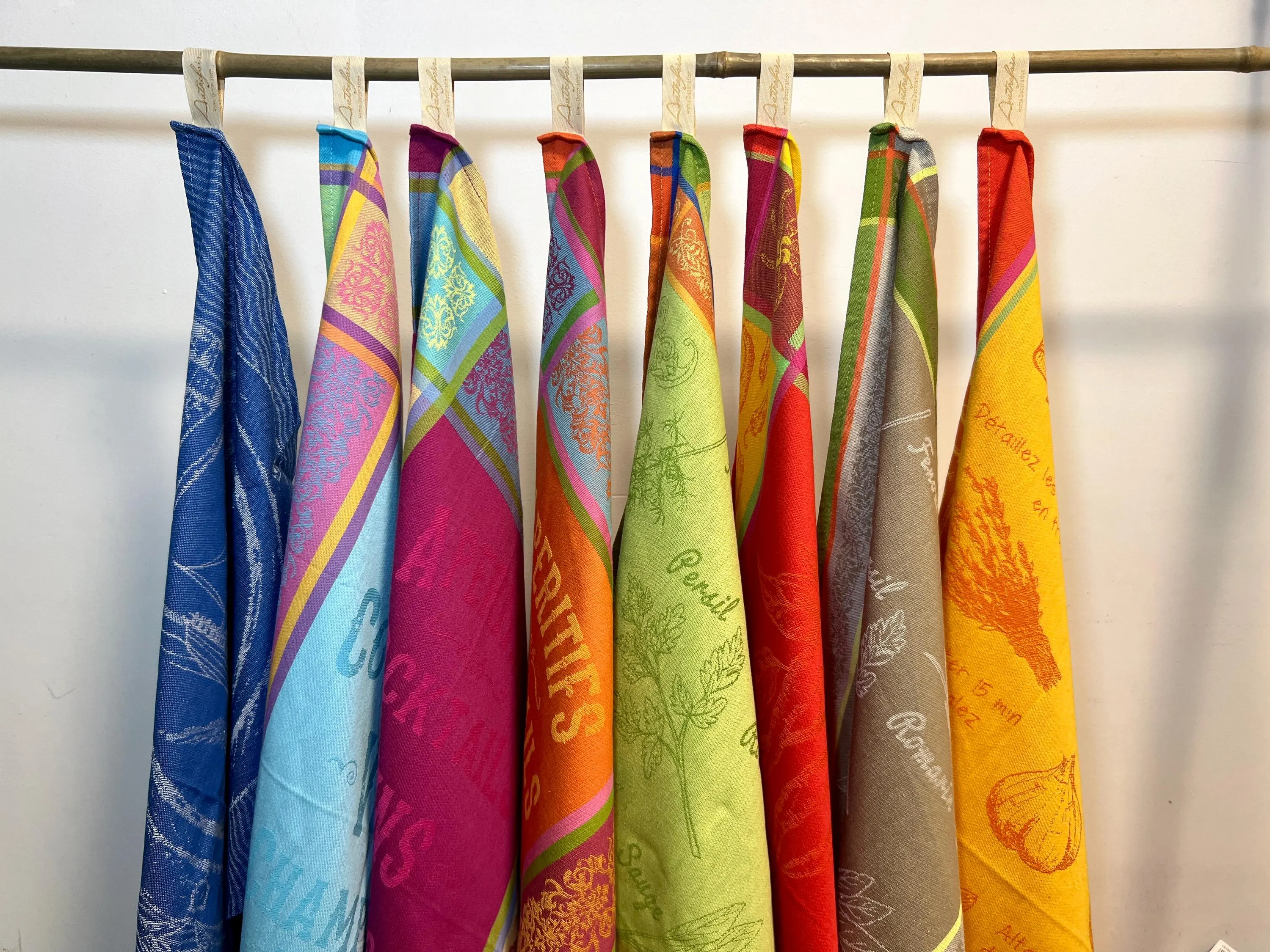 Sets of 5/10/15/20 French Cotton Jacquard Tea Towels, Woven Kitchen Dish Towels