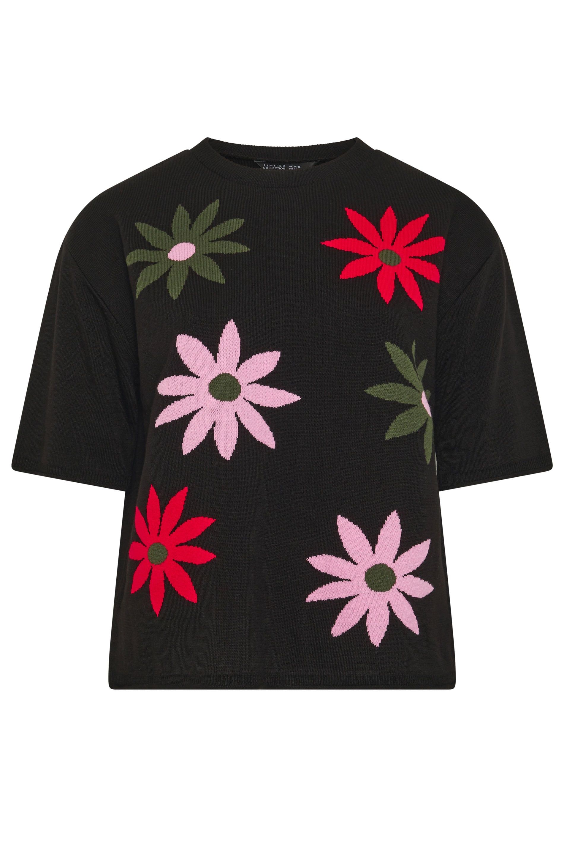 Yours Floral Knitted Boxy Top