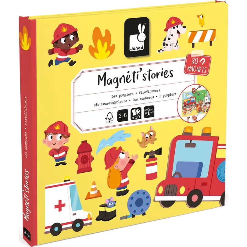 Spielset 30-teilig Magnetistories Feuerwehr