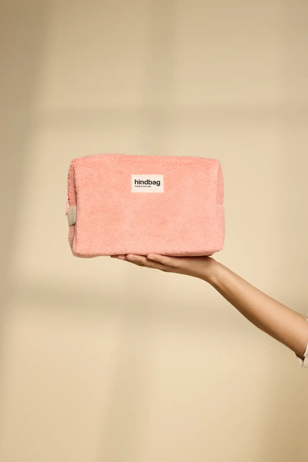 Trousse toilette Léon Éponge rose corail