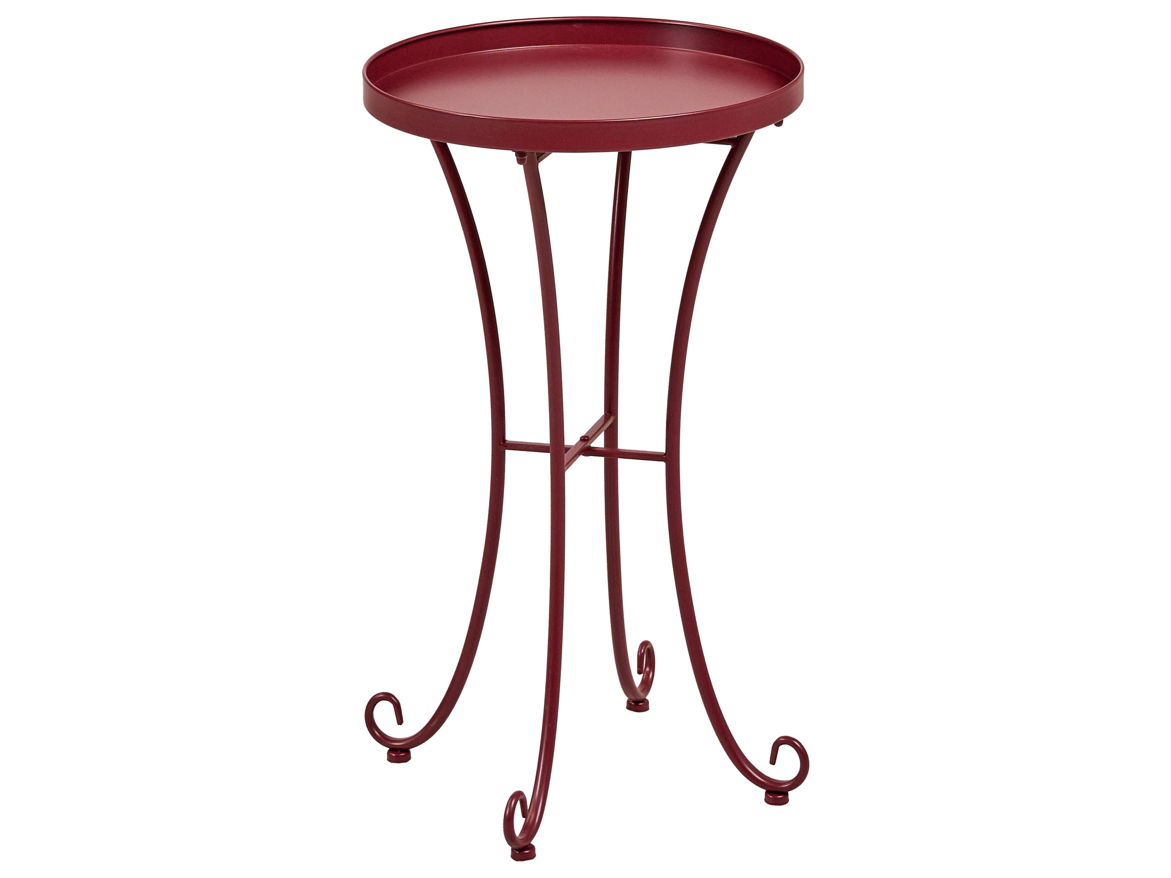 Garden Side Table CAVINIA 40 cm 40 cm Metal Burgundy