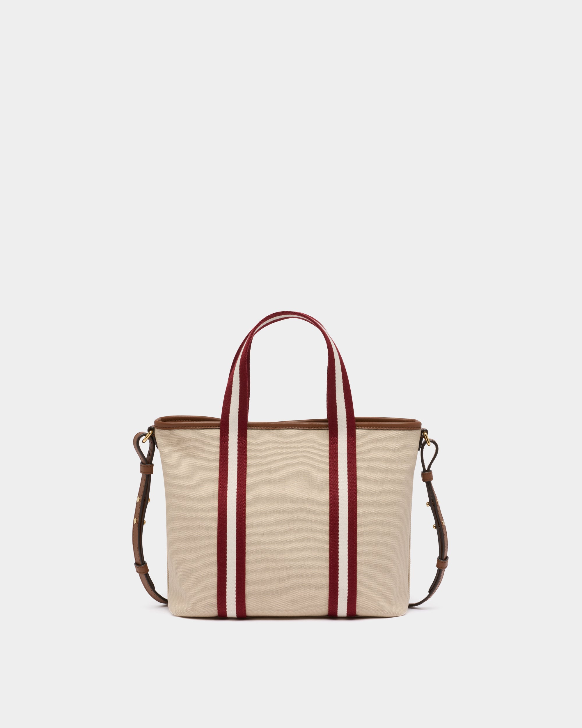 Edelbliss Tote Bag aus Canvas in Ivory mit Bally-Ribbon-Detail