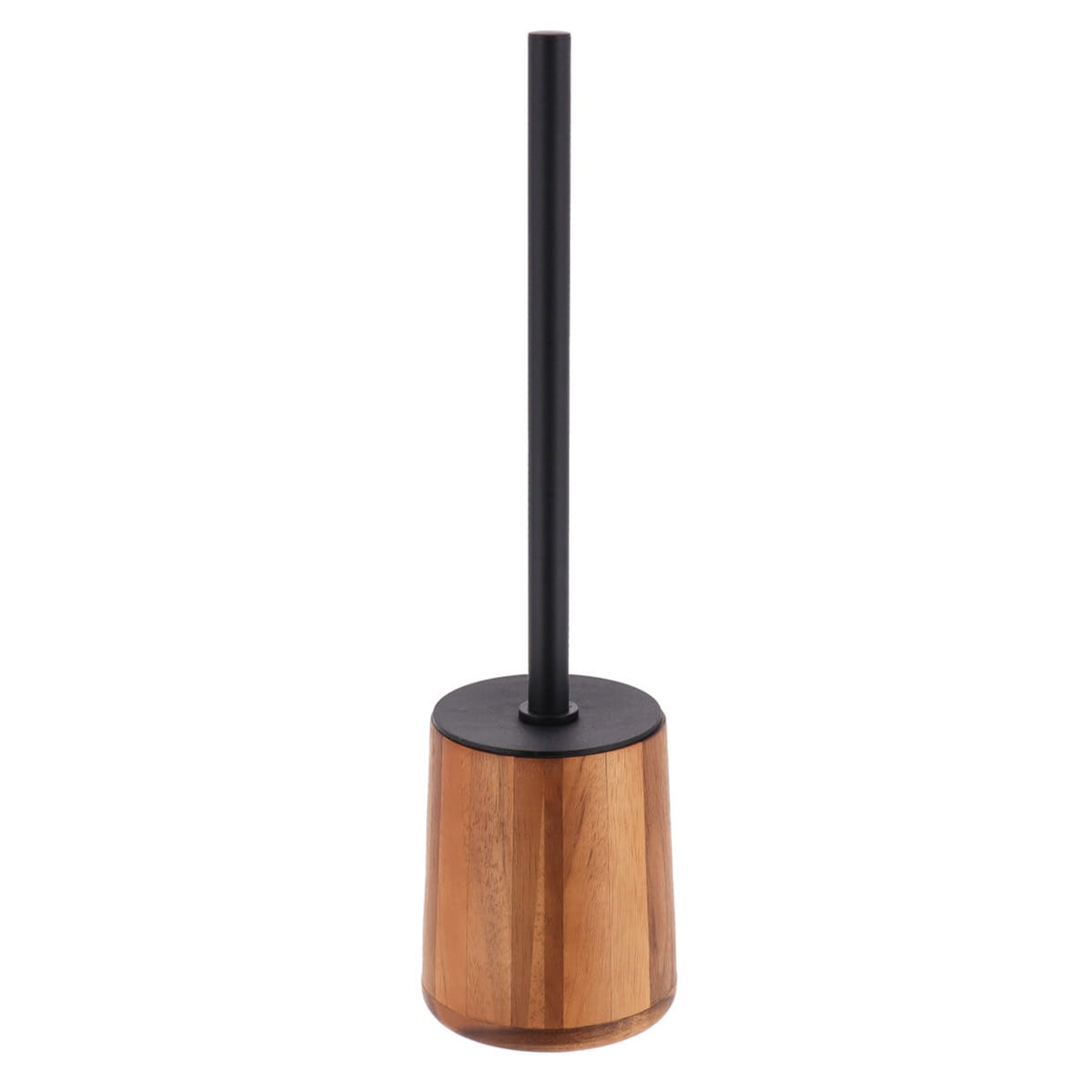 Escova wc castanha em madeira acácia