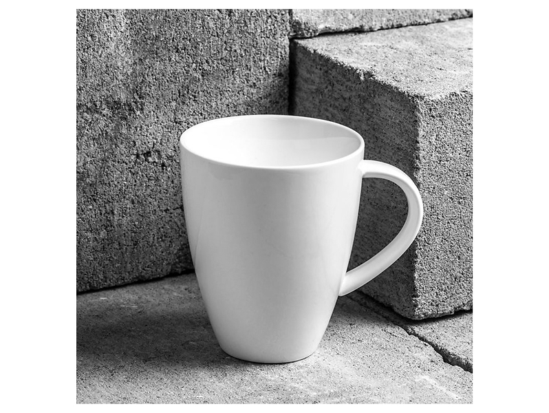 Kubek porcelanowy Kubiko Fala 400 ml biały