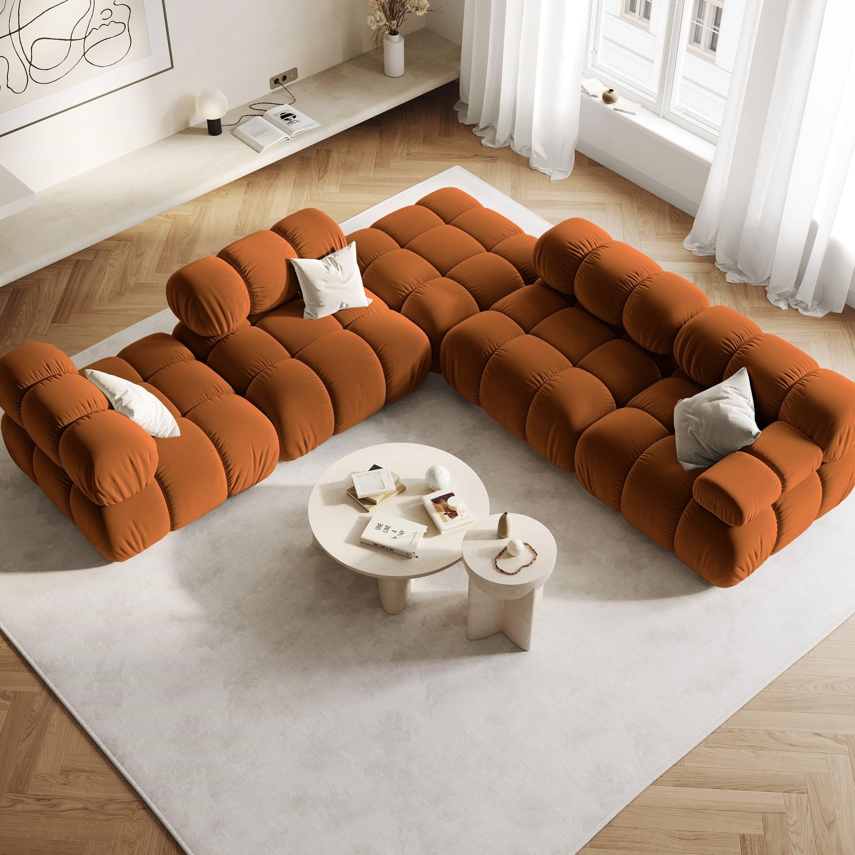 Milo Casa Tropea Modulair Bank Element - Middenstuk - Terracotta