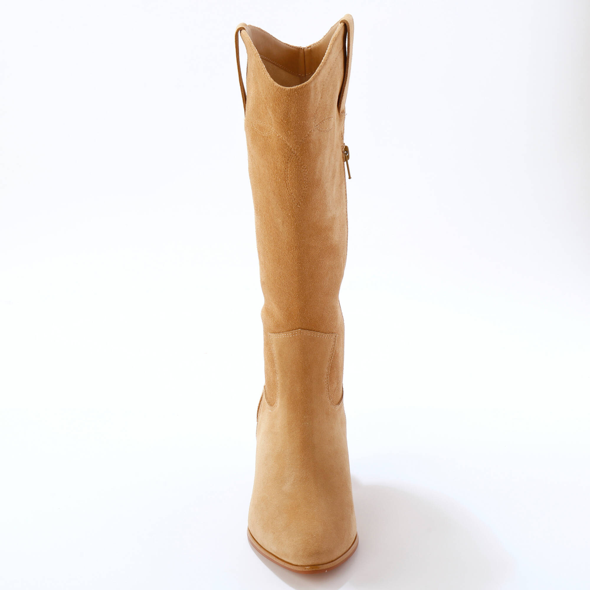 Bottes hautes santiags, cuir suédé