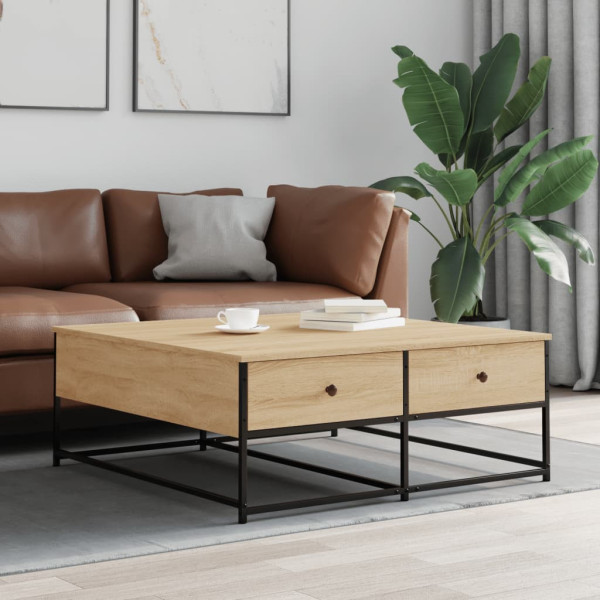 Stolik Kawowy Ława Stół Sonoma 100x99x40 Szuflady Do Salonu Do Pokoju