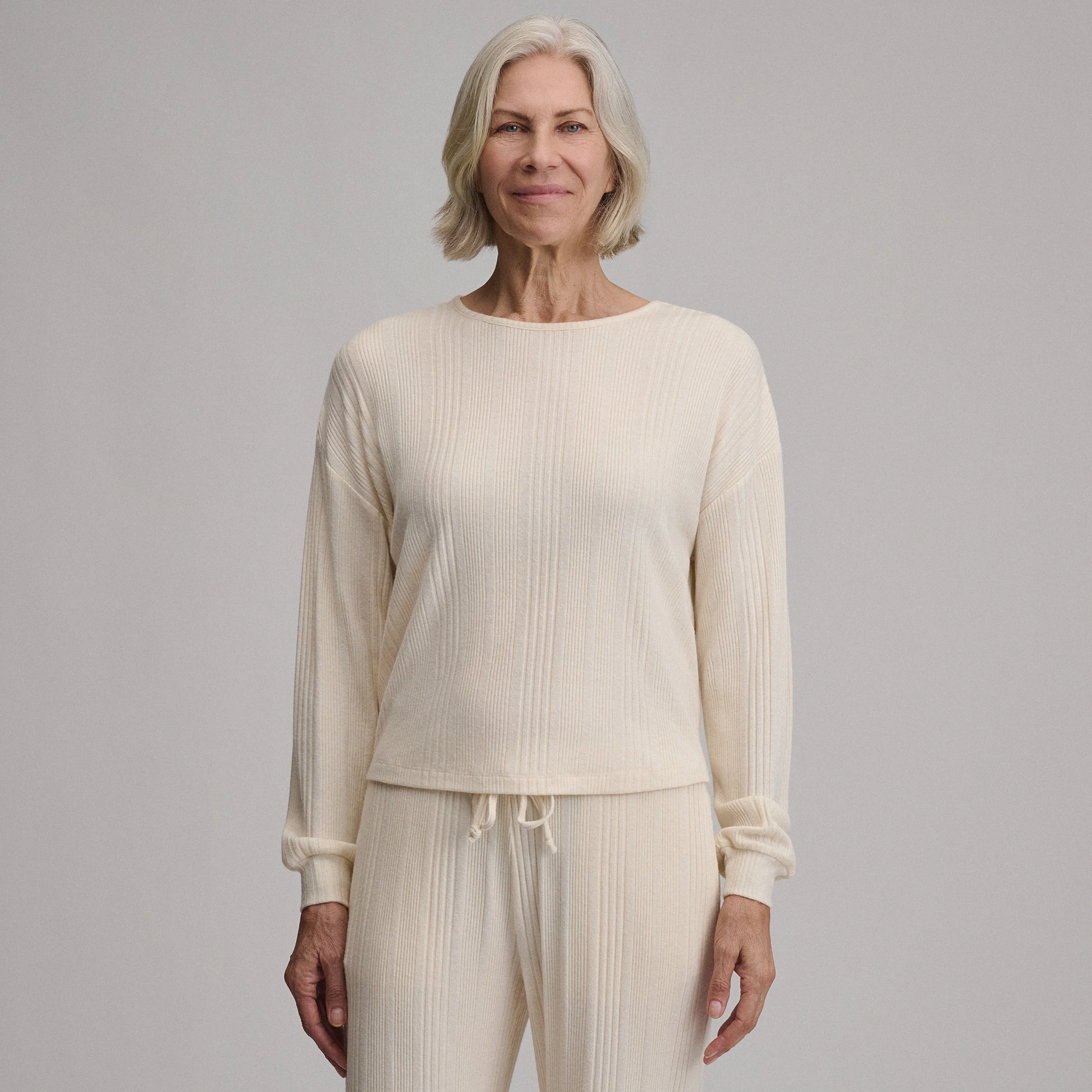 Women's Long-Sleeve Cozy Rib Crew