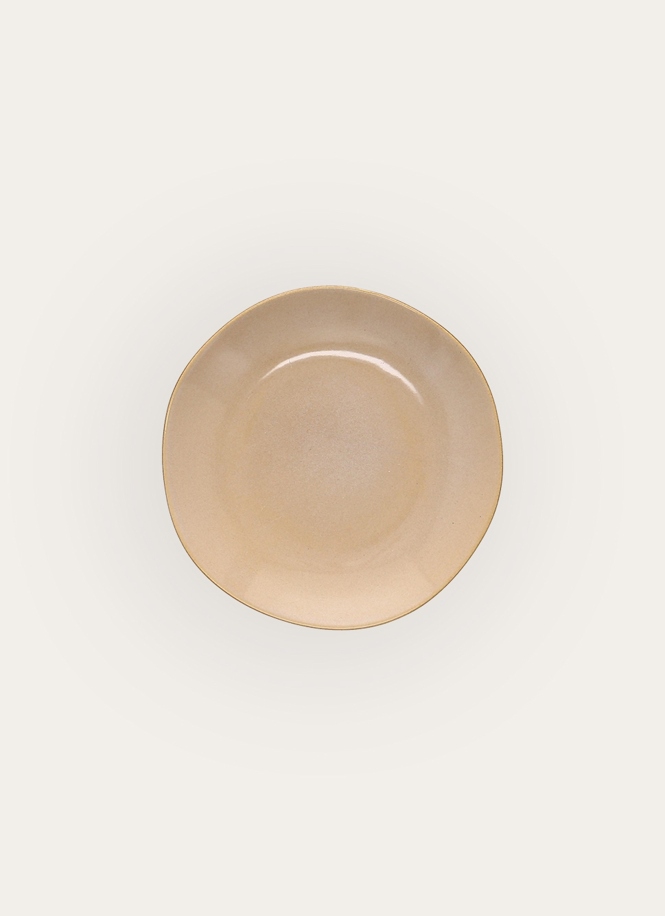 ASSIETTE à DESSERT EN GRÈS JAUNE