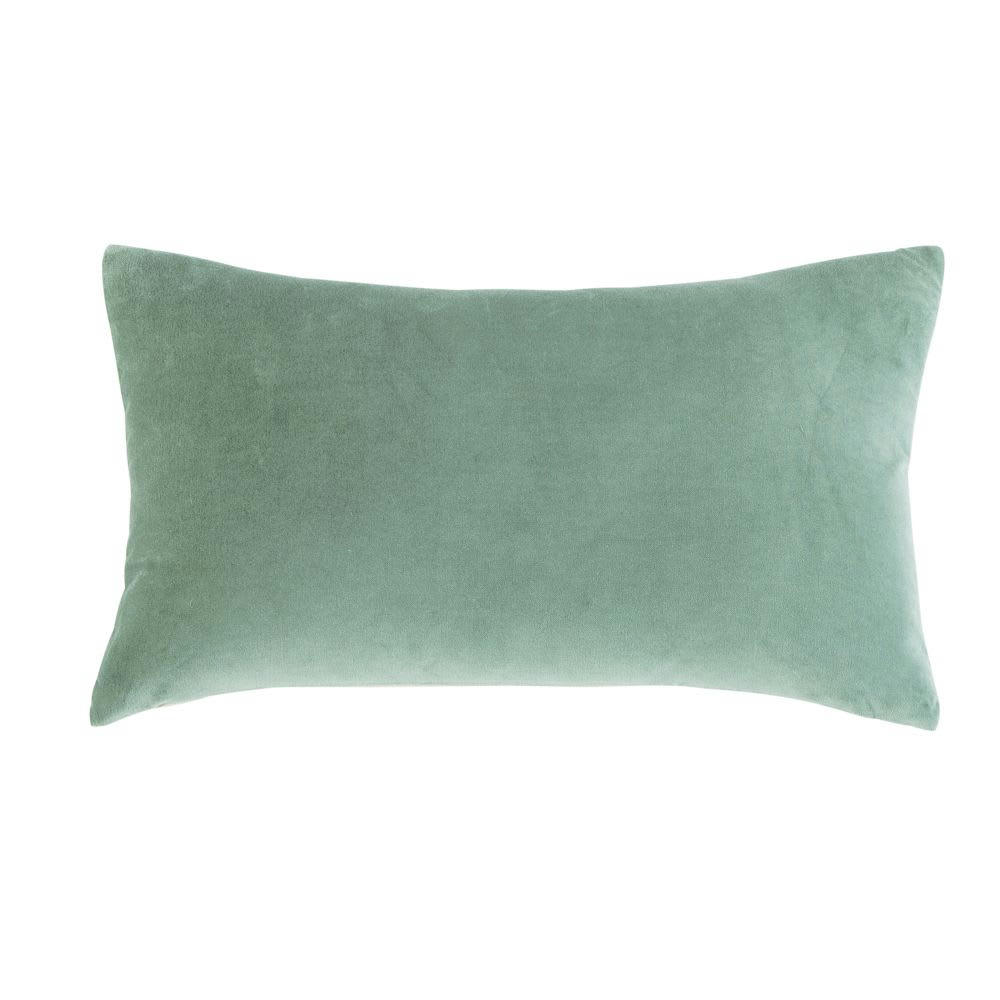 - Coussin en velours vert tilleul 30x50