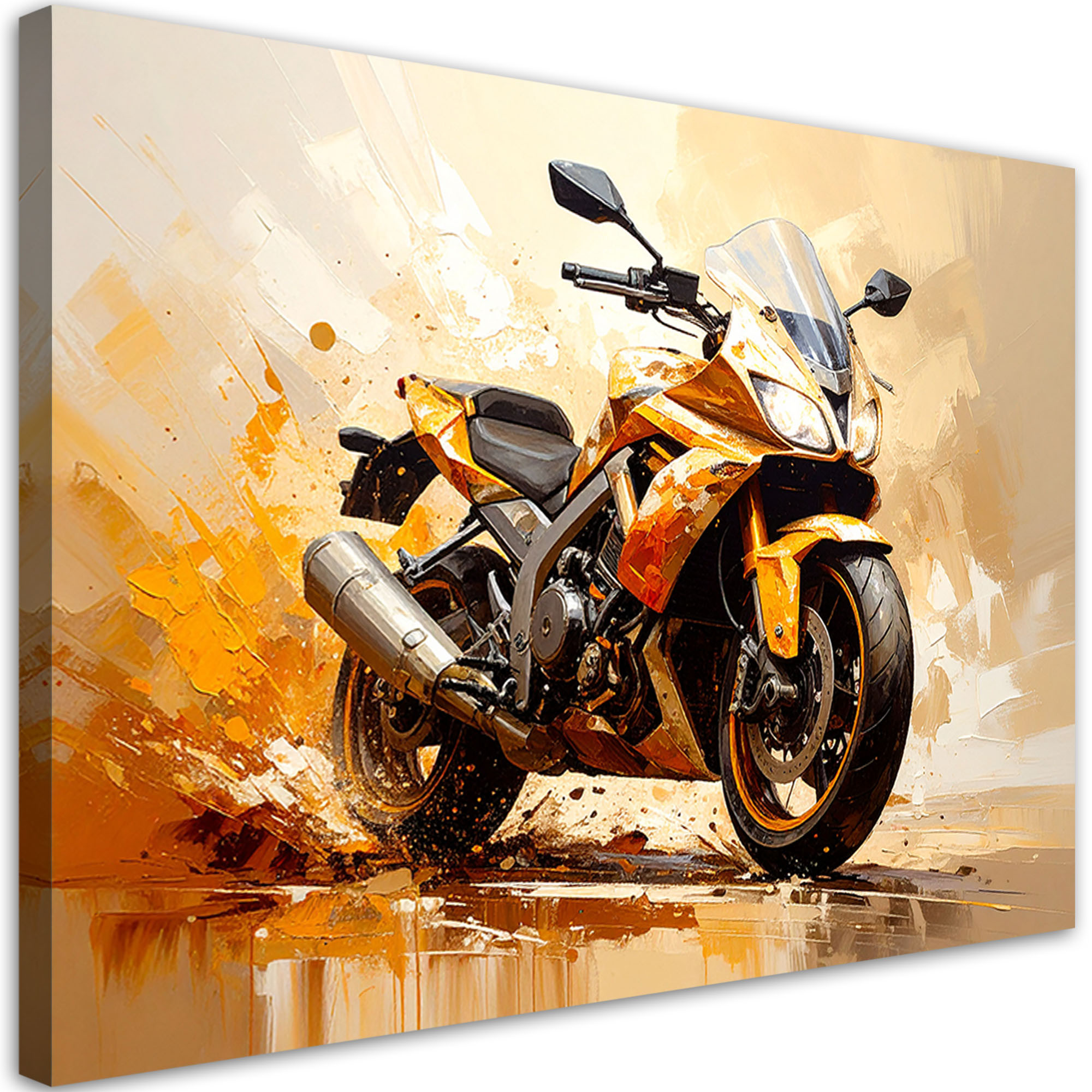Obraz młodzieżowy do biura, Motocykl Ścigacz Sportowy 30x20