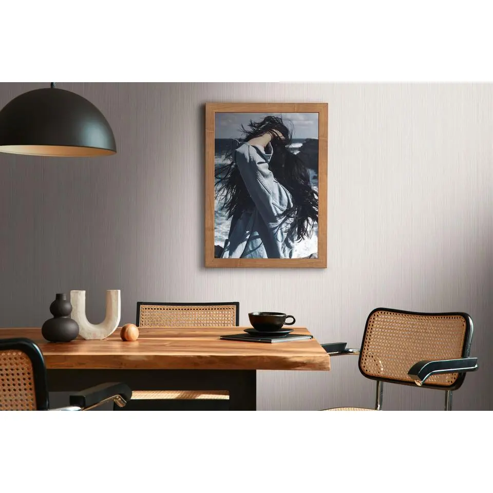 A.S. Cr&eacute;ation behang effen roze en beige - 53 cm x 10.05 m