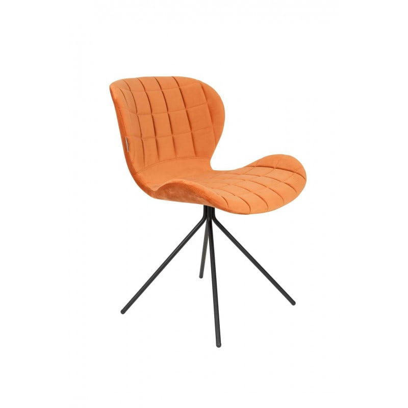 OMG - Chaise design en velours orange