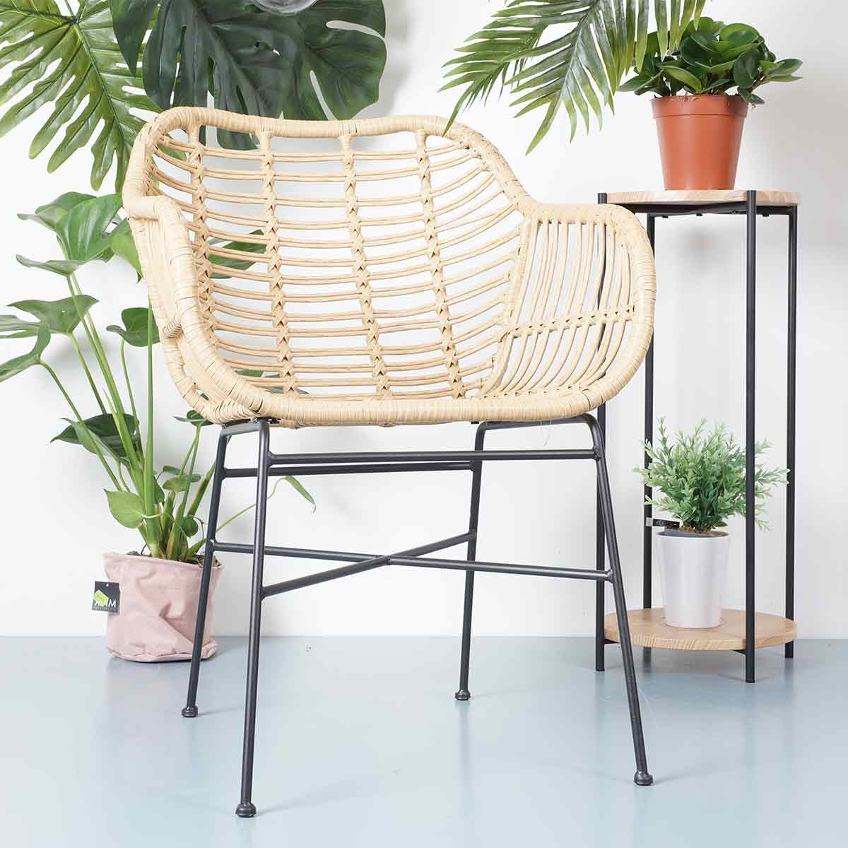 Lisomme Dax rotan tuinstoel naturel