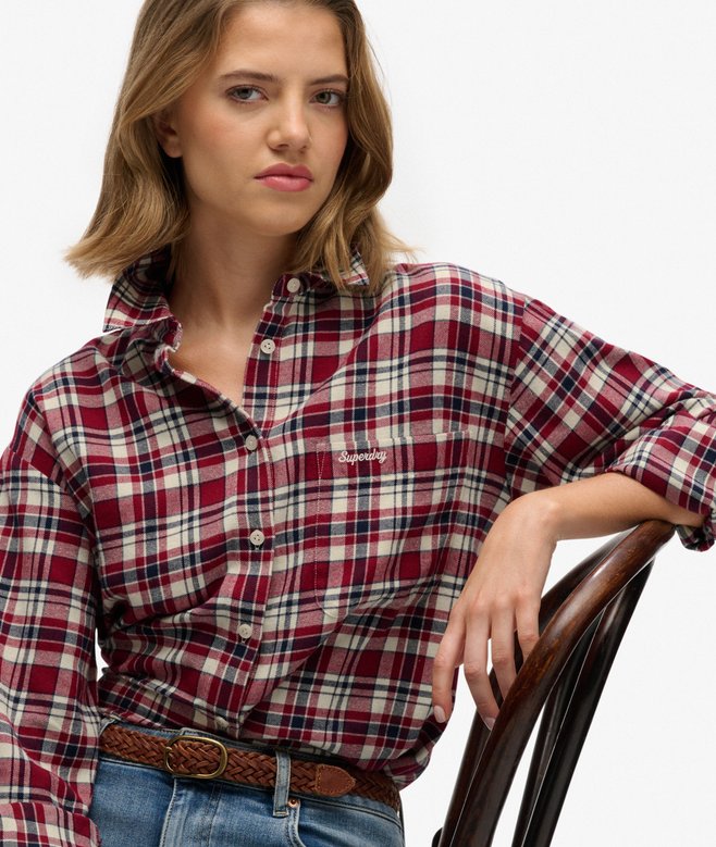 Check Flannel Relaxed Shirt