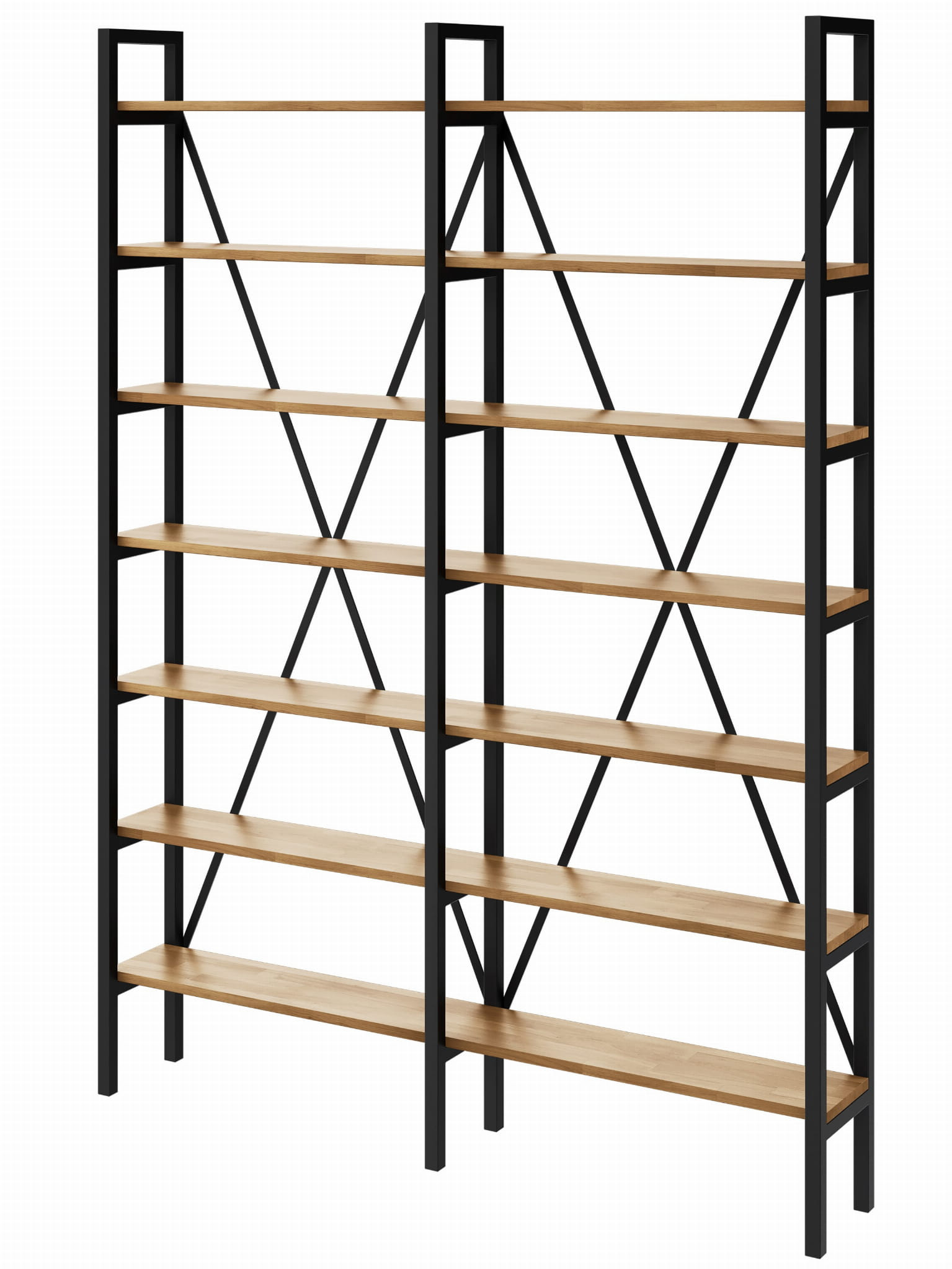 Regał Medium Industrial Loft na książki D7 R 220x180x30 cm