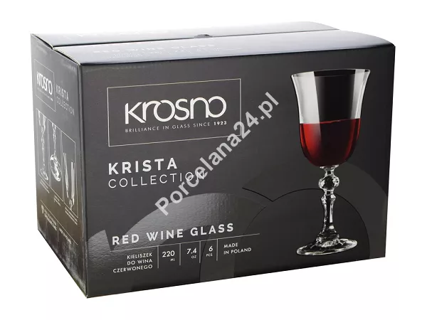 Kpl. kieliszków do wina czerwonego 220 ml (6 szt) Krosno - Krista 6030