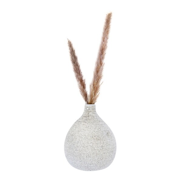 Textured Terracotta Vase with Narrow Top