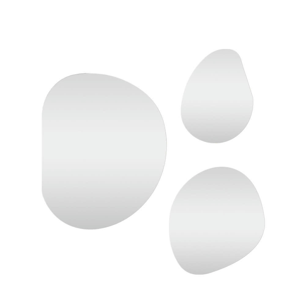 PALERMO - Lot de 3 miroirs de formes organiques transparent
