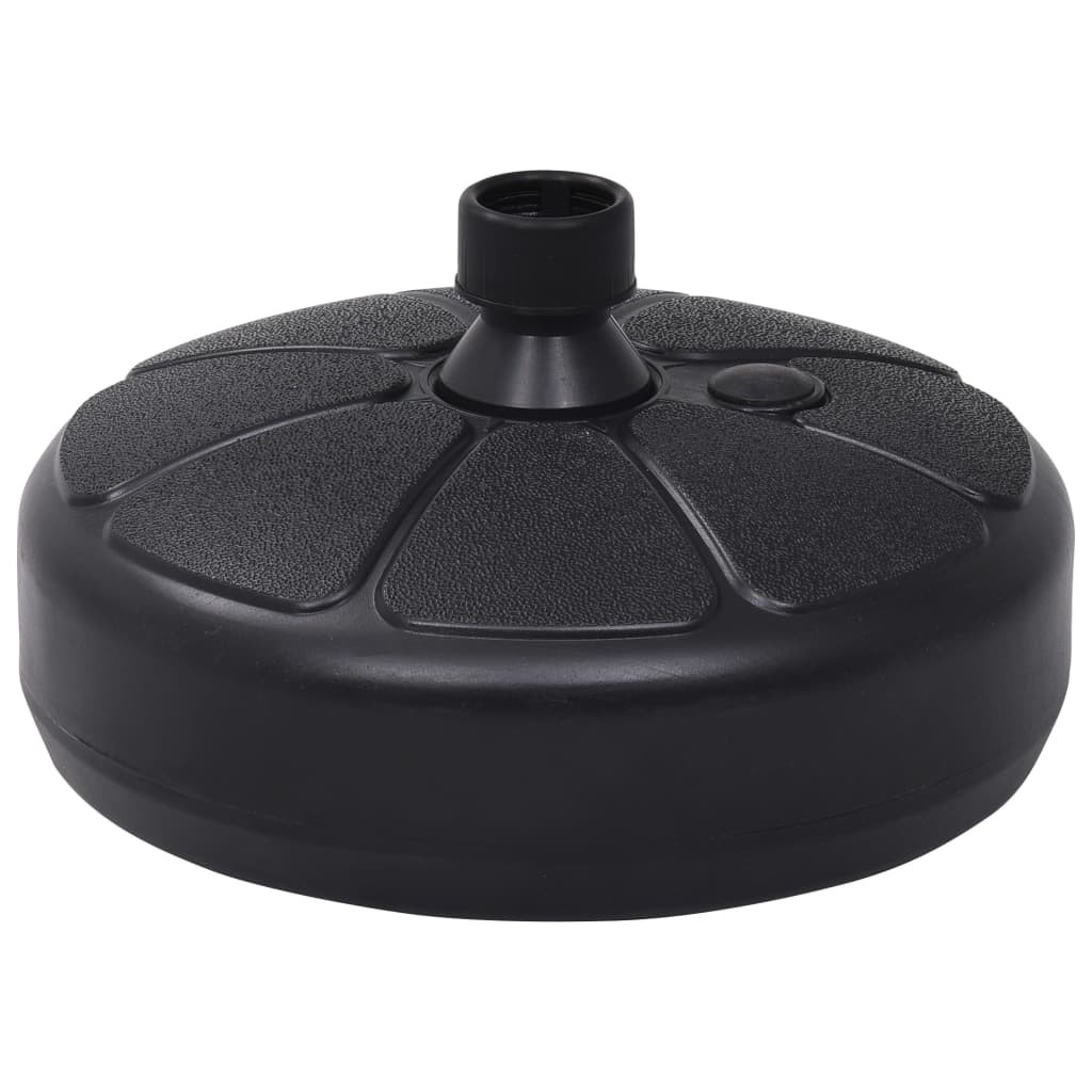 VidaXL Stojak pod parasol Czarny Z tworzywa sztucznego