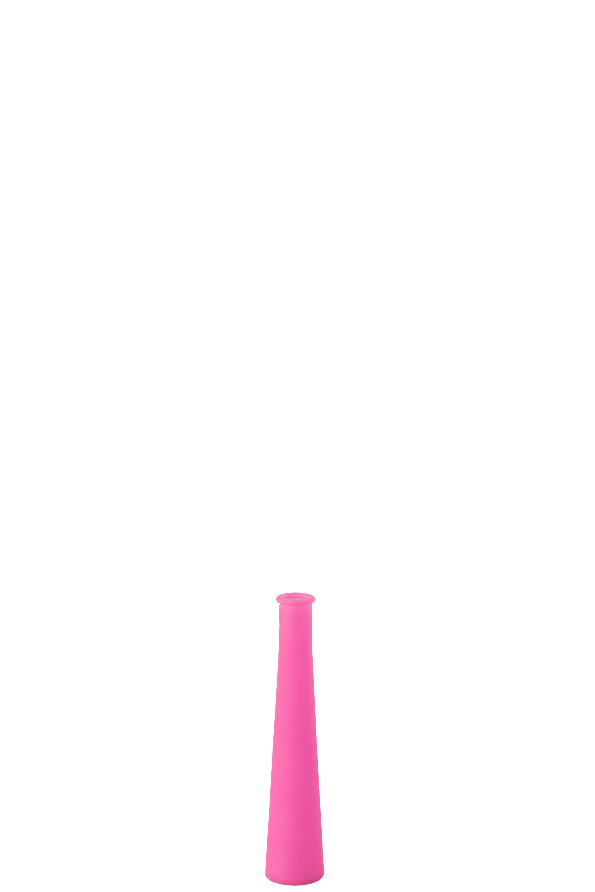 J-Line vaas Tube - glas - roze - 31.5 cm hoog