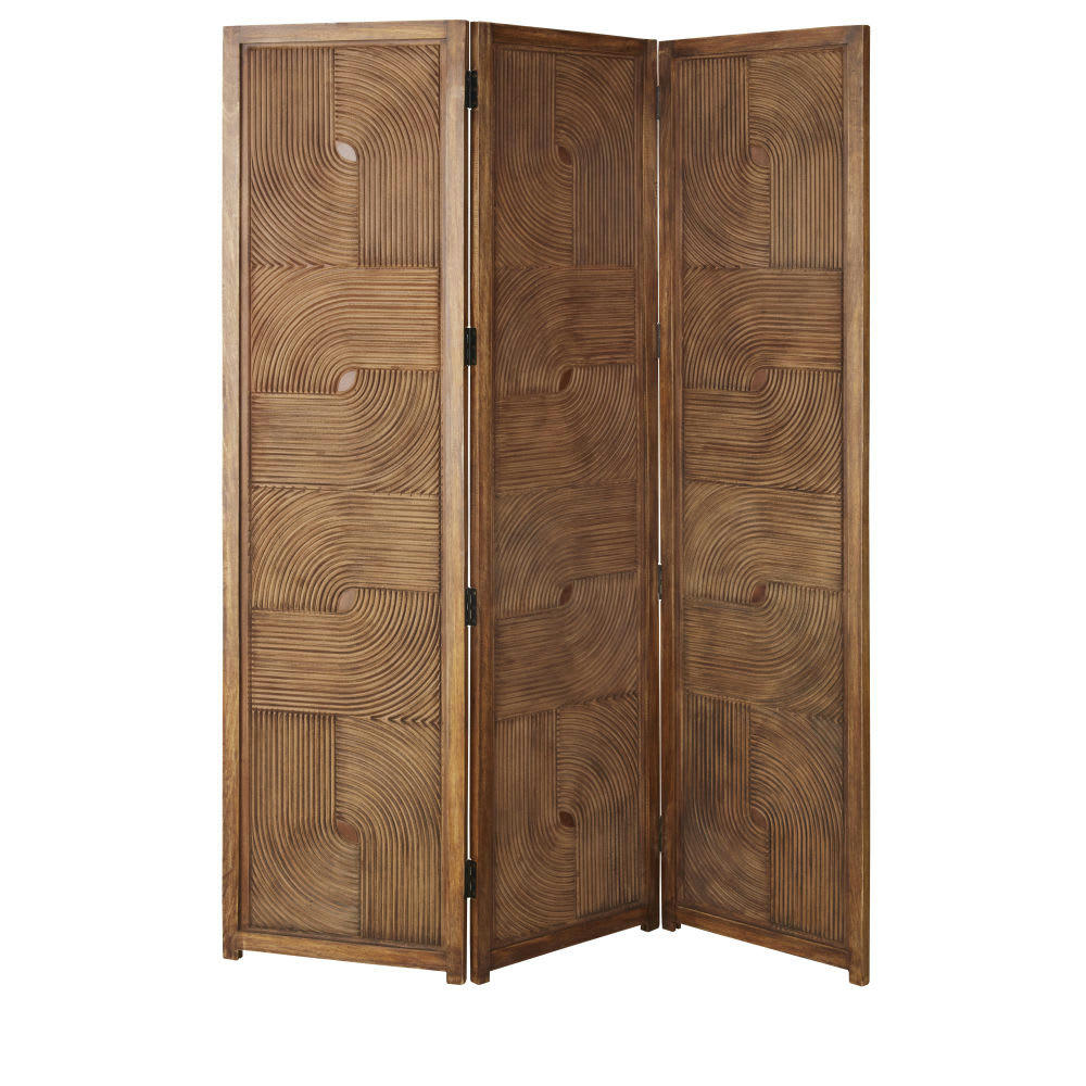 - Paravent gravé marron