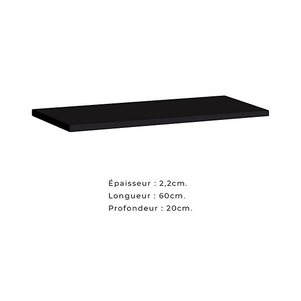 Etagère murale SWITCH60 cmColoris noirMDF et panneaux de particulesDesign moderne