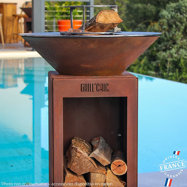 Brasero Auvergnat Corten Bois Rond 62 Simple Cuve