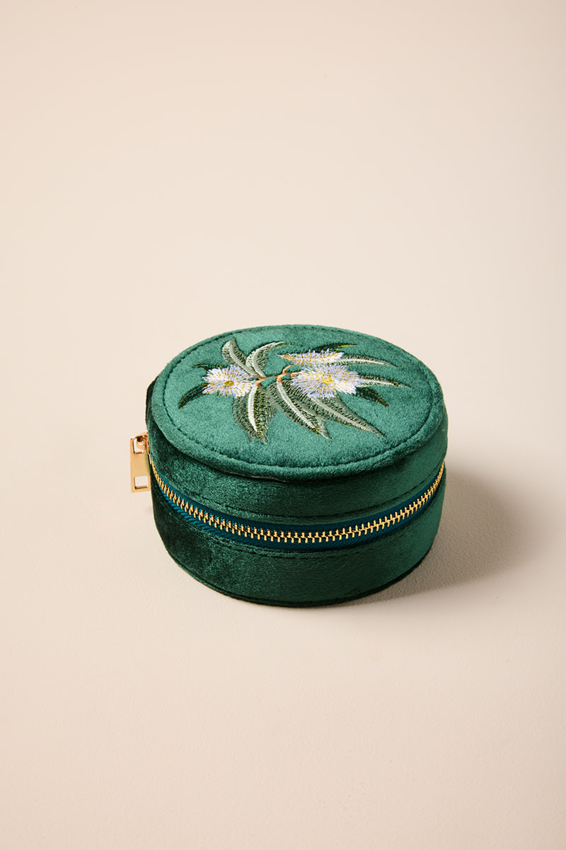 Joni Velvet Floral Jewelry Box