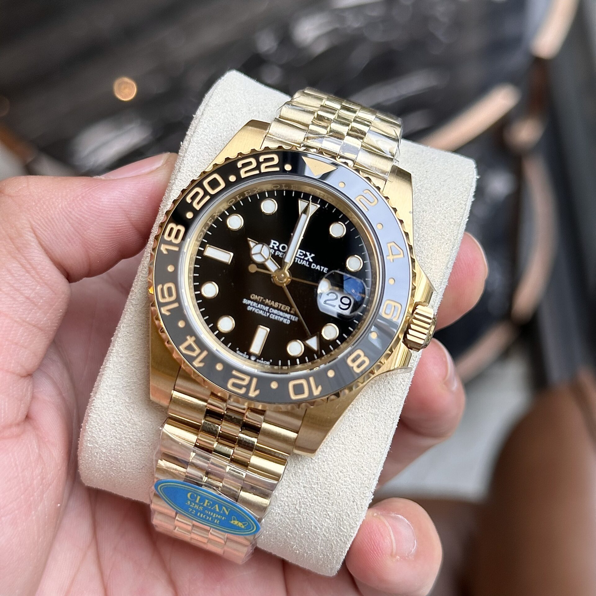 Rolex GMT-Master II 126718GRNR YG Plated Black Dial 40mm Jub Super Clone