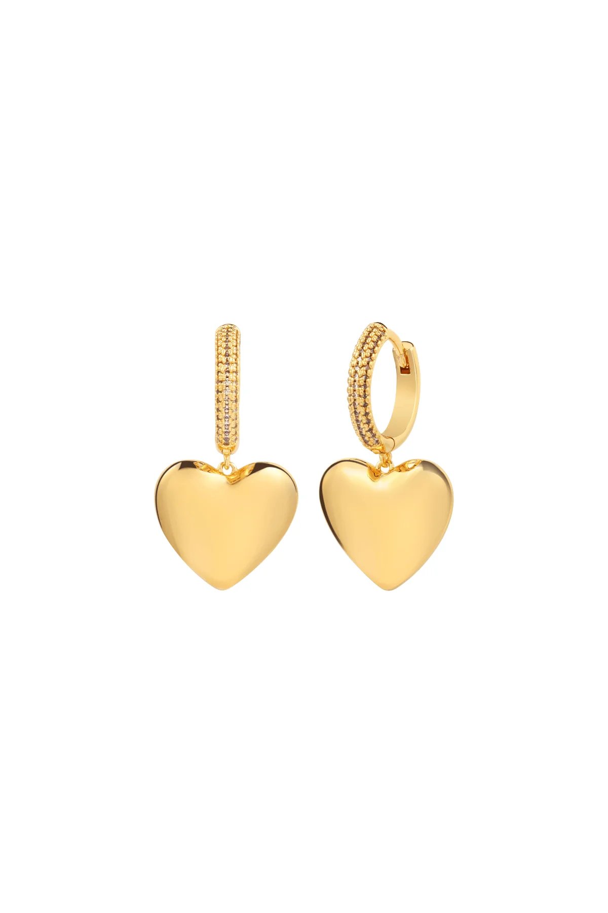 Gold Plated Heart Earrings