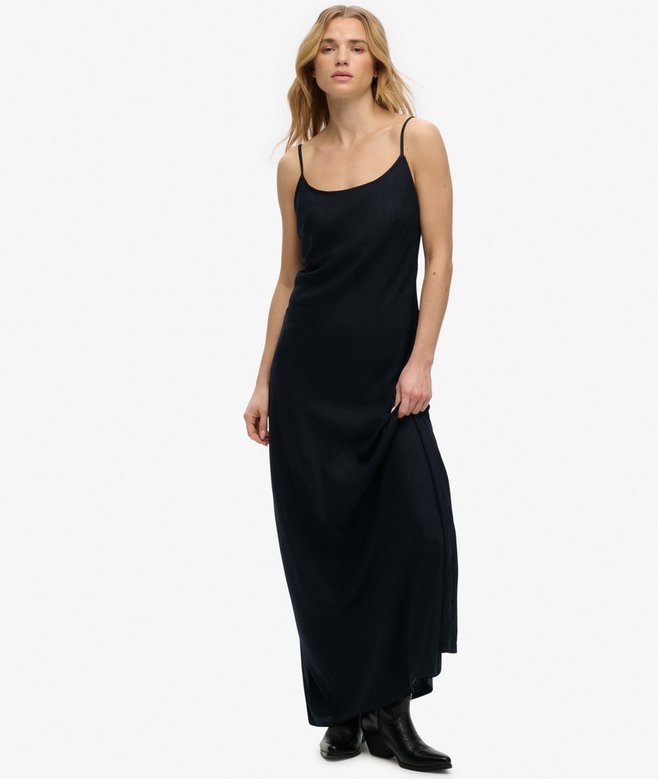 Bias Cut Maxi Slip Dress