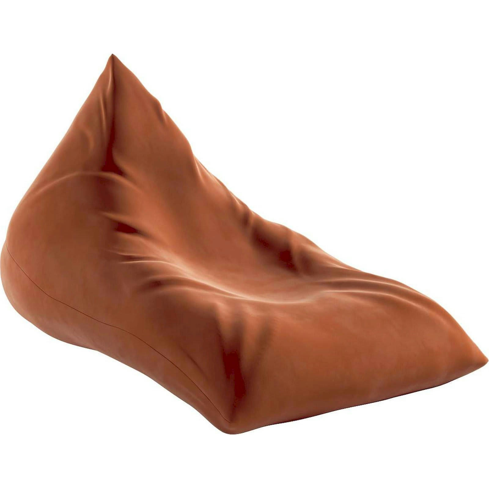 POSH VELVET - Pouf Polyester Marron