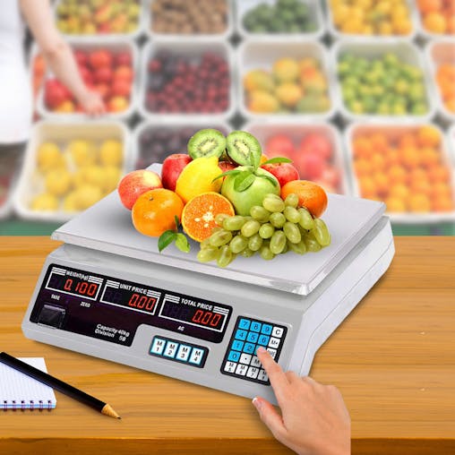 SOGA 2X Digital Kitchen Scales 40kg Electronic Food Weight White