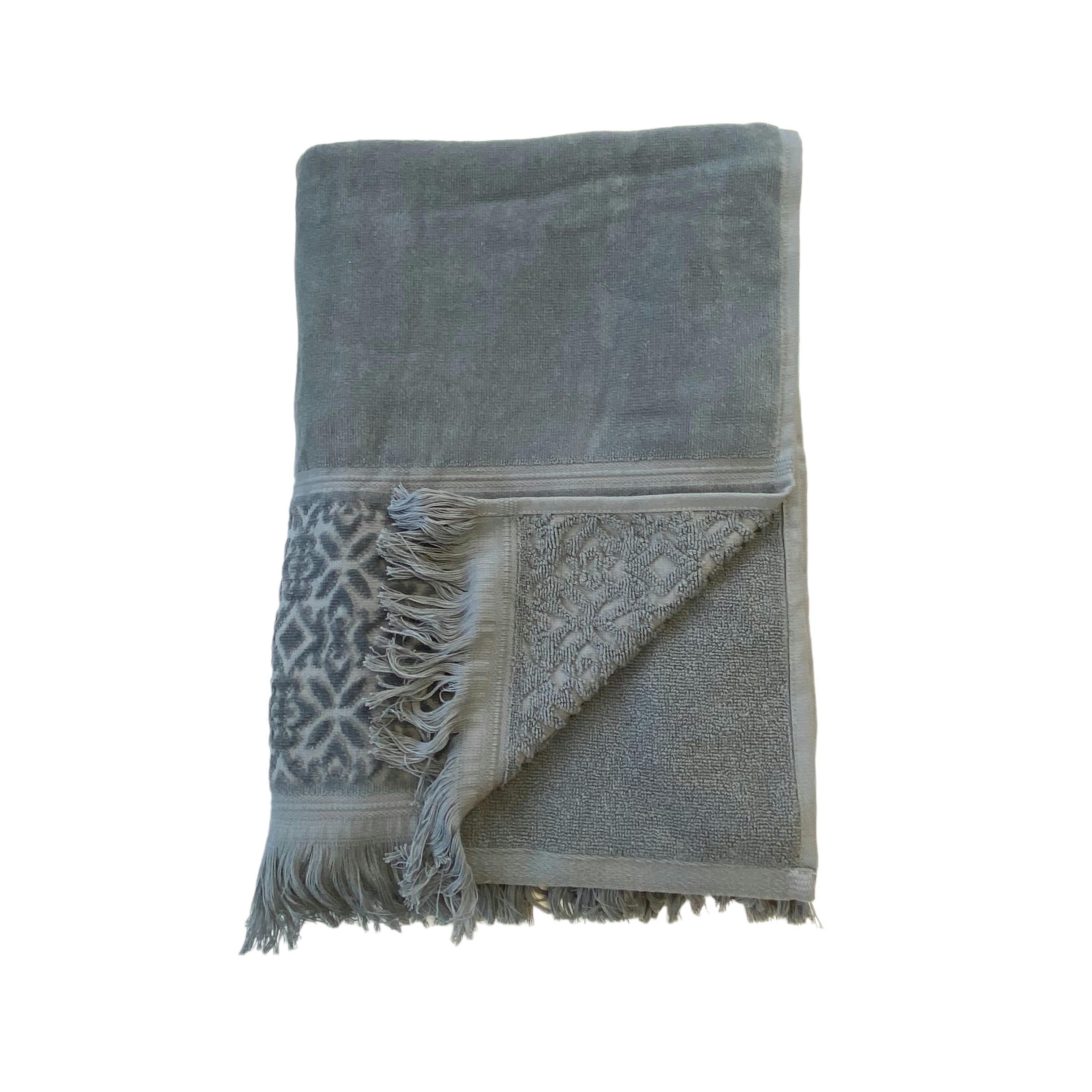 EPONGE VELOURS UNIE - Serviette de bain éponge velours 