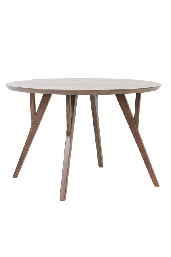 Light & Living eettafel QUENZA - Ø120x76cm - bruin