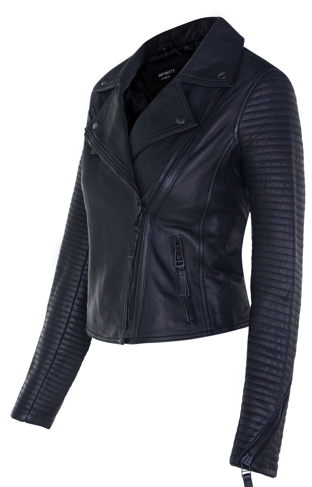 Infinity Leather Leather Matt Vintage Brando Biker Jacket-Taipei