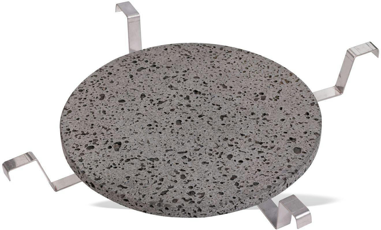 Vision Grills Kamado Lava Cooking Stone & Heat Deflector with Stainless Steel Brackets