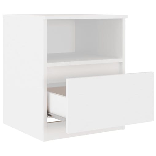 NNEVL Bed Cabinets 2 pcs White 40x40x50 cm Chipboard