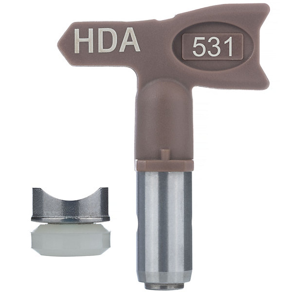 Buse de Pulvérisation HDA  531 - Jet 25 cm, Métal Nickelé, Pour Enduit et Lissage, Haute Précision