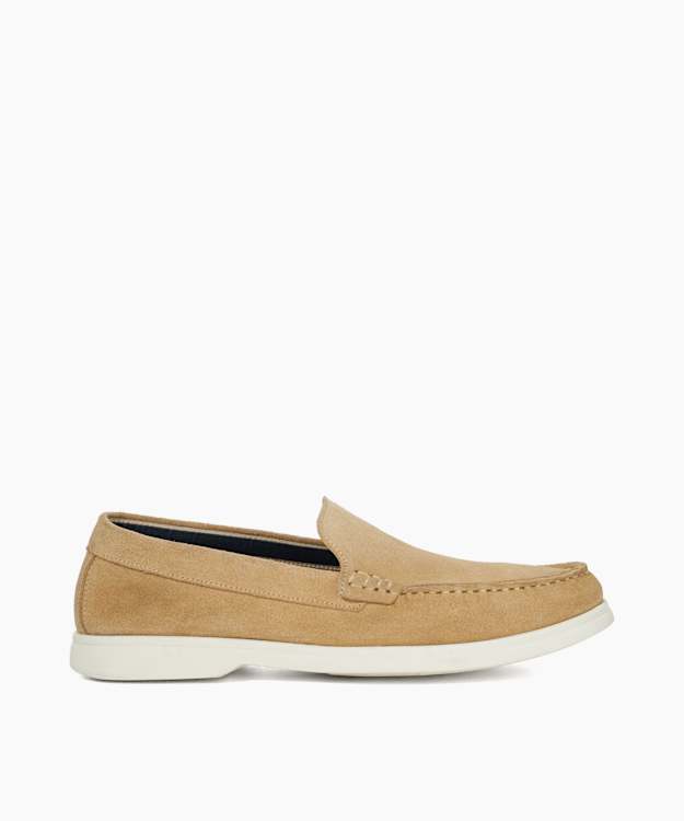 Bufton Sand - Wide Fit Suede Loafers