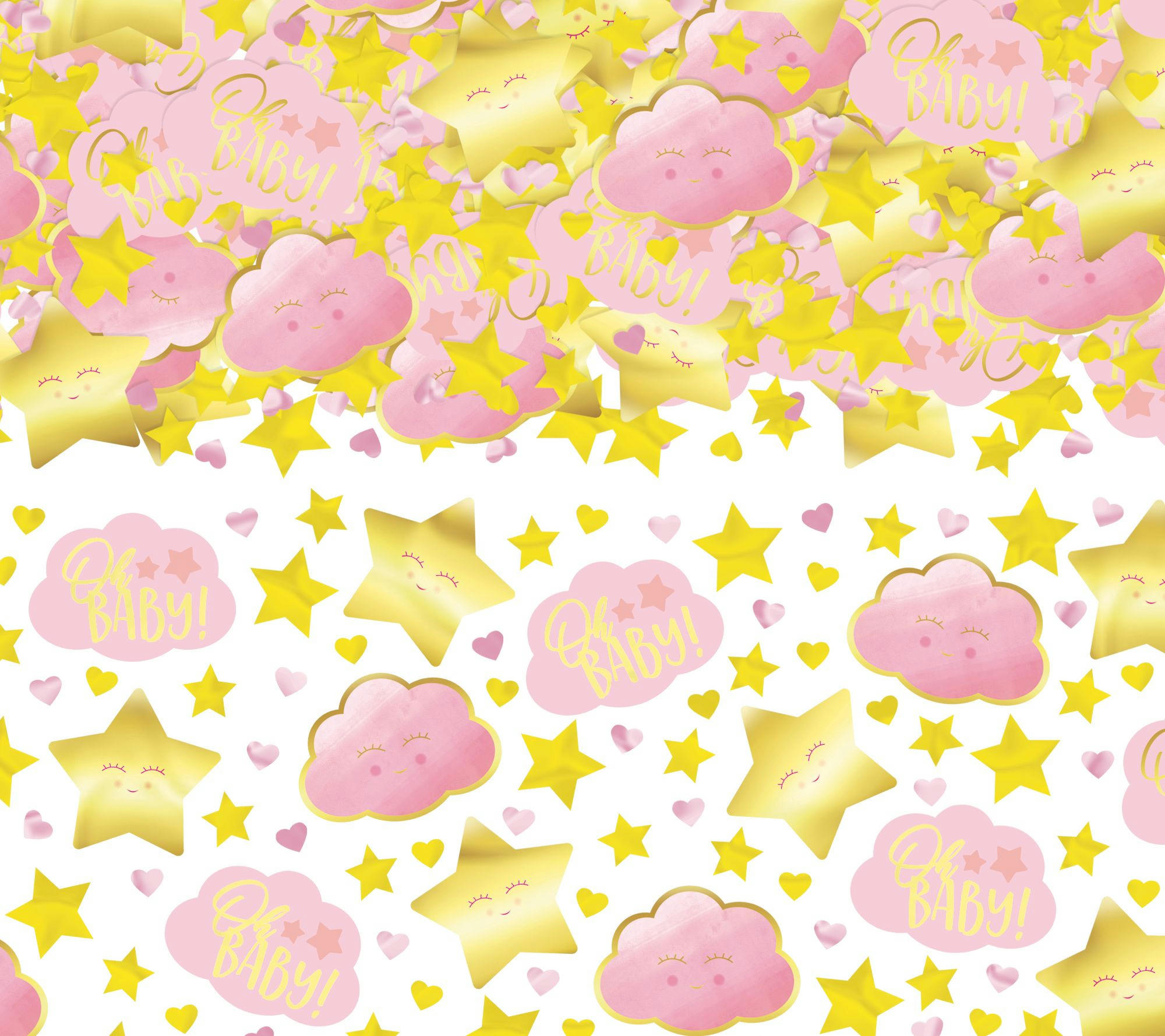 Metallic Gold & Pink Oh Baby Confetti