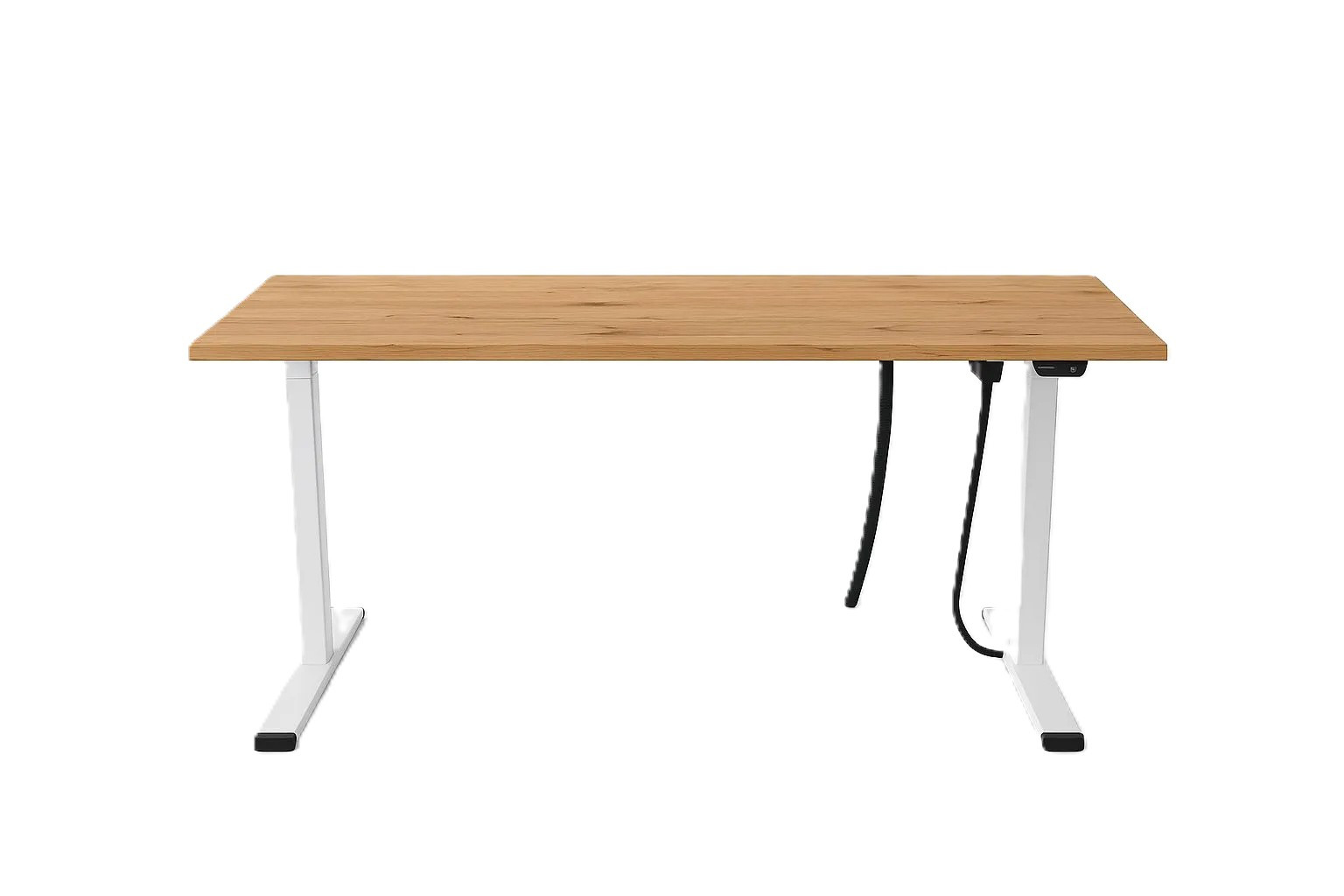 Biurko eCOMO 160x80cm dąb hickory z regulacją wysokości - po