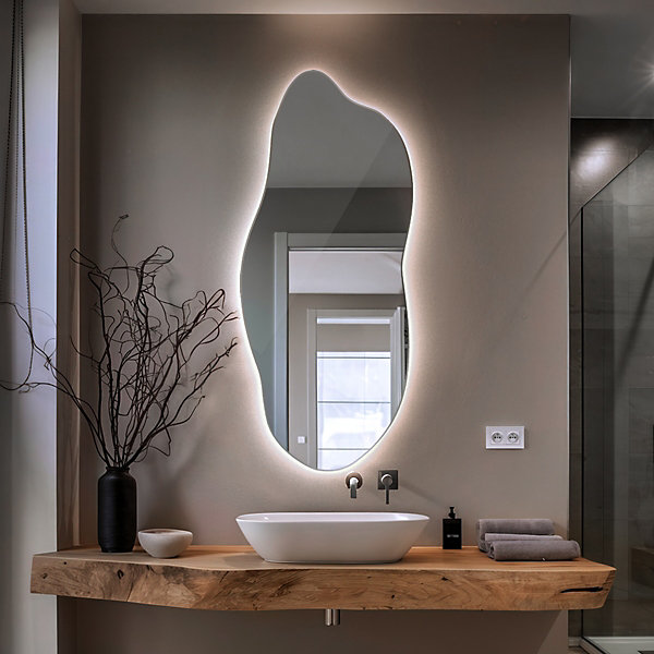 Miroir LED Tulup 35x80 cm Lumière Froide Pour Déco Moderne