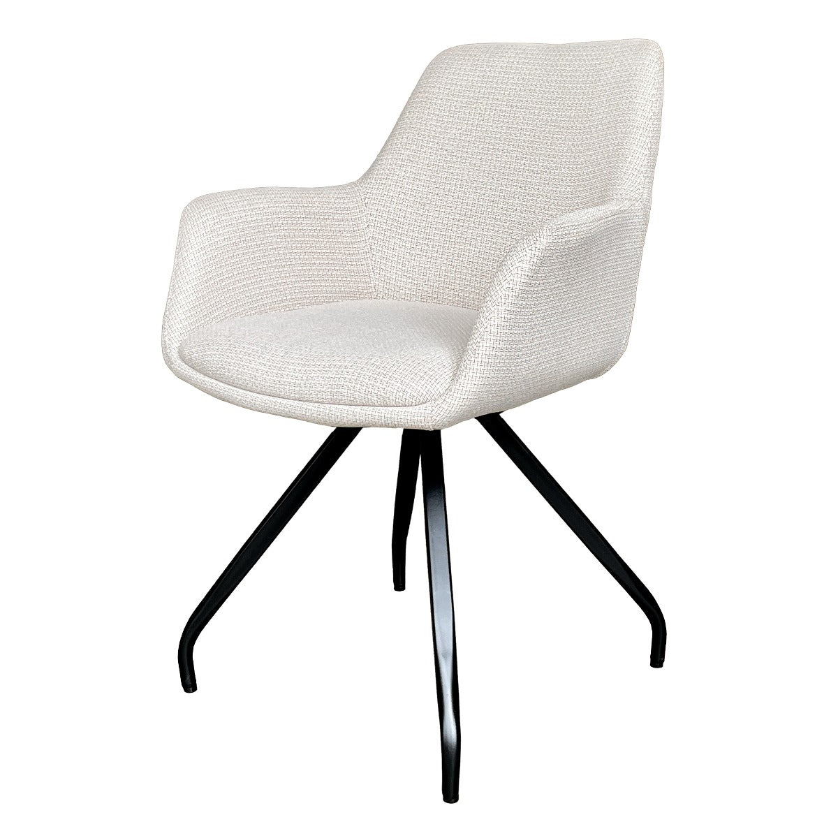 Livingfurn eetkamerstoel Duke beige - stof - set van2