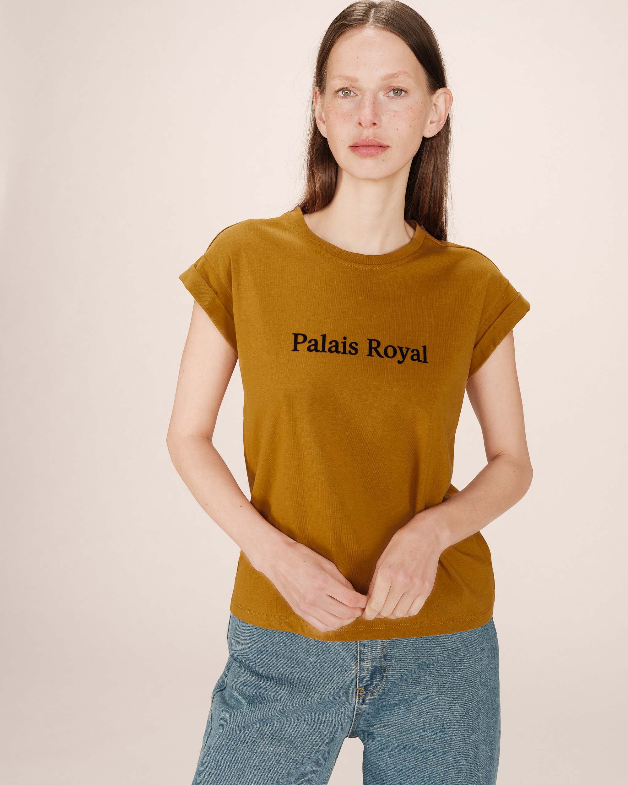 T-shirt a message ocre Sorentino
