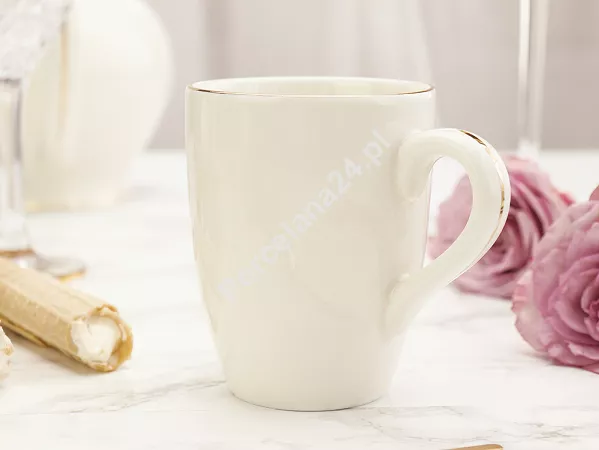 Serwis obiadowo - herbaciany na 12 osób (105 el.) Bogucice - Lolita Cream Gold 1258