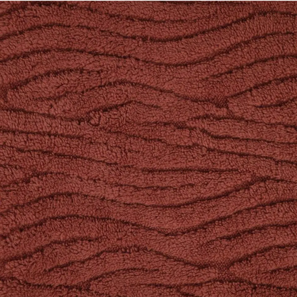 Plaid/bankdeken Columbia - steenrood - 130x160 cm - waves motief