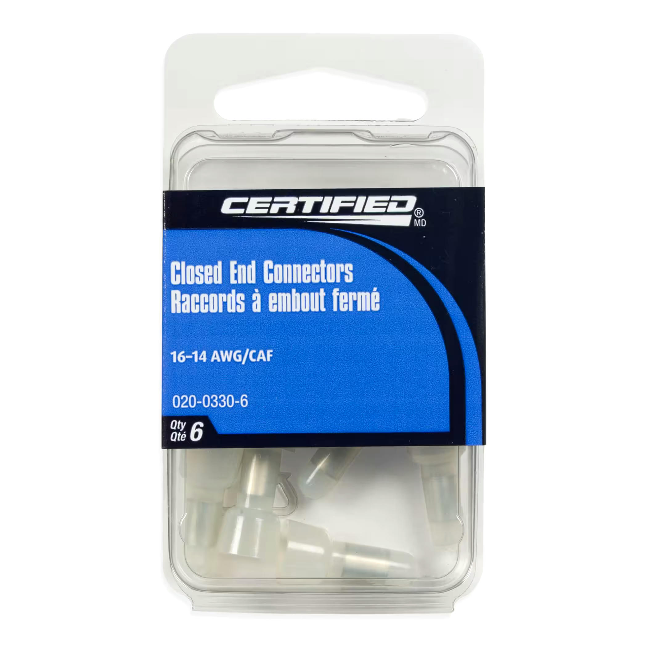 MotoMaster 16-14 AWG Automotive Closed End Connector, 6-pk