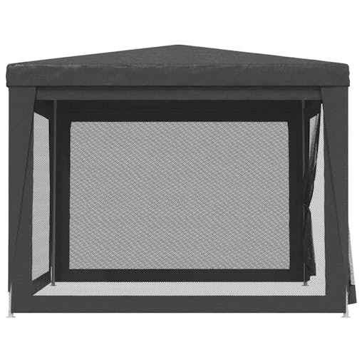 NNEVL Party Tent with 4 Mesh Sidewalls Anthracite 3x3 m HDPE
